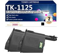 TK-1125 Cartucho de Tóner de Repuesto Compatible con Chip para Kyocera FS-1060DN FS-1025MFP FS-1125MFP P1025 P1025d M1025 M1025d PN Impresoras, Alto Rendimiento 3000 Páginas,Black-2 Pack