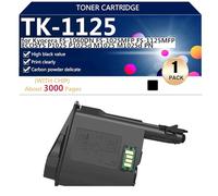 TK-1125 Cartuchos de Tóner Compatibles con Kyocera FS-1060DN FS-1025MFP FS-1125MFP P1025 P1025d Impresoras, Alto Rendimiento 3000 Páginas, con Chip, Impresión de Alta Definición,Black-1 Pack