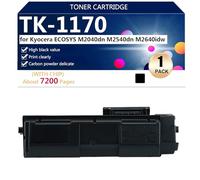 TK-1170 Cartucho de Tóner de Repuesto Compatible para Kyocera ECOSYS M2040dn M2540dn M2640idw Impresoras, Alto Rendimiento 7200 Páginas,Black-1 Pack