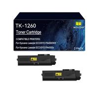 TK-1260 Cartuchos de tóner Compatible con TK1260 TK-1260, con chip | Reemplazo de cartucho de tóner TK-1260 impresora para Kyocera ECOSYS PA4000WX PA4000x, rendimiento de 12000 páginas(2 pack)