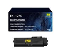 TK-1260 Cartuchos de tóner Compatible con TK1260 TK-1260, con chip | Reemplazo de cartucho de tóner TK-1260 impresora para Kyocera ECOSYS PA4000WX PA4000x, rendimiento de 12000 páginas(1 pack)