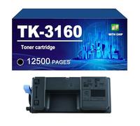 TK-3160 Cartucho De Tóner Compatible para Kyocera ECOSYS M3040idn M3540idn, 12500 Páginas,TK3160-1 Pack