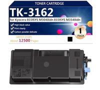 TK-3162 Cartucho de Tóner de Repuesto para Kyocera ECOSYS M3040idn ECOSYS M3540idn Impresoras, para Escuelas, Hospitales y Bancos,Black-1 Pack