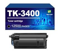 TK-3400 Cartucho De Tóner Compatible para Kyocera ECOSYS MA4500ifx MA4500ix; Impresoras PA4500x, 12500 Páginas,TK3400-1 Pack