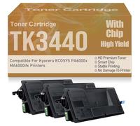 TK-3440 Cartucho de tóner Negro Compatible PA6000x MA6000ifx Cartuchos de tóner de Alto Rendimiento y Alta Capacidad para Kyocera ECOSYS PA6000x MA6000ifx 40000 páginas con Chip,TK3440-3PC