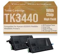 TK-3440 Cartucho de tóner Negro Compatible PA6000x MA6000ifx Cartuchos de tóner de Alto Rendimiento y Alta Capacidad para Kyocera ECOSYS PA6000x MA6000ifx 40000 páginas con Chip,TK3440-2PC