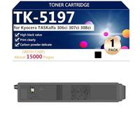 TK-5197 Cartuchos de Tóner de Alto Rendimiento para Kyocera TASKalfa 306ci 307ci 308ci Impresoras, Impresión de Alto Volumen,Black-1 Pack