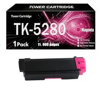 TK-5280 Compatible para Kyocera Cartucho de tóner con Chip | 13.000 páginas negro/11.000 páginas color para Kyocera ECOSYS M6235cidn M6635cidn P6235cdn Impresora,Magenta