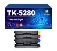 TK-5280 TK 5280 Cartuchos De Tóner Compatibles para Kyocera ECOSYS M6235cidn M6635cidn P6235cdn, Rendimiento hasta 13000 / 11000 Páginas,4 Colors-1 Set