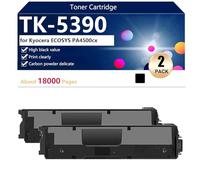 TK-5390 Cartucho de Tóner TK-5390K TK-5390C TK-5390M TK-5390Y de Alto Rendimiento Compatible para Kyocera ECOSYS PA4500cx Impresoras, Nítidas y Definidas,Black-2 Pack