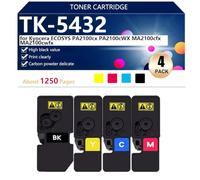 TK-5432 Cartucho de Tóner de Alto Rendimiento Compatible con Kyocera ECOSYS PA2100cx PA2100cWX MA2100cfx MA2100cwfx Impresoras, Nítidas y Claras,BCMY-1 Pack