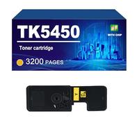 TK-5450 Cartucho De Tóner Compatible para Kyocera EcosysPA2600cwx MA2600cwfx, con Chip,Yellow-1 Pack