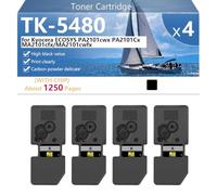TK-5480 Cartucho de Tóner Compatible, Rendimiento [1250 Páginas] para Kyocera ECOSYS PA2101cwx PA2101Cx MA2101cfx MA2101cwfx Impresoras ,Black-4 Pack
