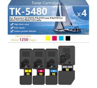 TK-5480 Cartucho de Tóner de Alta Capacidad para TK-5480K TK-5480C TK-5480M TK-5480Y, Cartucho de Tóner de Repuesto Compatible para Kyocera ECOSYS PA2101cwx PA2101Cx MA2101cfx Impresoras ,BCMY-1 Pack