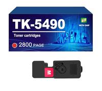 TK-5490 Cartucho De Tóner Compatible para Kyocera Ecosys PA2101cx MA2101cfx, Rendimiento De hasta 2800 Páginas,Magenta-1 Pack