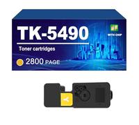 TK-5490 Cartucho De Tóner Compatible para Kyocera Ecosys PA2101cx MA2101cfx, Rendimiento De hasta 2800 Páginas,Yellow-1 Pack