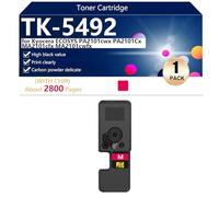 TK-5492 Cartucho de Tóner Compatible para Kyocera ECOSYS PA2101cwx PA2101Cx MA2101cfx MA2101cwfx Impresoras, Alto Rendimiento 2800 Páginas, Impresión de Alta Definición,Magenta-1 Pack