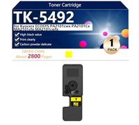 TK-5492 Cartucho de Tóner de Alto Rendimiento Compatible para Kyocera ECOSYS PA2101cwx PA2101Cx MA2101cfx MA2101cwfx Impresoras, Lindas y Nítidas,Yellow-1 Pack