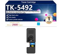 TK-5492 Cartucho de Tóner de Alto Rendimiento Compatible para Kyocera ECOSYS PA2101cwx PA2101Cx MA2101cfx MA2101cwfx Impresoras, Lindas y Nítidas,Cyan-1 Pack
