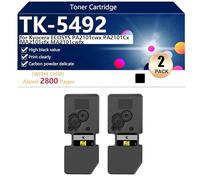 TK-5492 Cartucho de Tóner de Repuesto Compatible para Kyocera ECOSYS PA2101cwx PA2101Cx MA2101cfx MA2101cwfx Impresora, de Alto Rendimiento 2800 Páginas, Fácil Instalación,Black-2 Pack