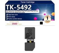 TK-5492 Cartucho de Tóner para Kyocera ECOSYS PA2101cwx PA2101Cx MA2101cfx MA2101cwfx Impresoras, para Escuelas, Hospitales y Bancos, 2800 Páginas,Black-1 Pack