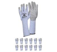 TK Gloves Shark Blue LONG/Guantes de montaje, protección contra cortes con puño extendido/talla 08, 12 pares/guantes de montaje/guantes resistentes a cortes guantes de trabajo