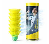 TK Group Timo Klingler Volantes de bádminton de Velocidad 5 Bolas de bádminton Amarillas rápidas para Entrenamiento y competición bádminton - Bolas de Resorte
