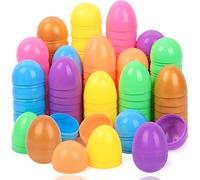 TK Gruppe Timo Klingler 12 huevos de Pascua para rellenar, coloridos 6 cm, de plástico, huevos sorpresa para abrir y llenar en Pascua