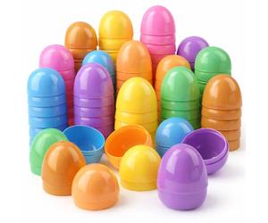 TK Gruppe Timo Klingler 12 huevos de Pascua para rellenar, coloridos 6 cm, de plástico, huevos sorpresa para abrir y llenar en Pascua