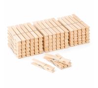 TK Gruppe Timo Klingler - 50 Pinzas para la Ropa de Madera auténtica, Grandes, Marrones, para Colgar la Ropa y Manualidades