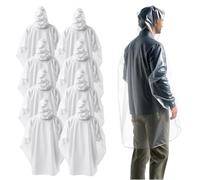 TK Gruppe Timo Klingler 8x ponchos de lluvia individual y desechable - capa de lluvia - transparente e impermeable para mujeres y hombres