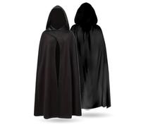 TK Gruppe Timo Klingler Capa de disfraz de Halloween - negro - capa con capucha para niños y adultos - mujeres y hombres