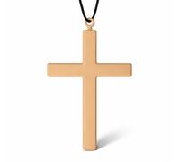 TK Gruppe Timo Klingler Collar con cruz XXL y gran colgante de cruz para carnaval como accesorio de disfraz para mujer y hombre monja cura monje sacerdote