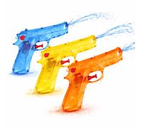 TK Gruppe Timo Klingler Juego de Pistola de Agua de 3 Piezas - Pistola de Agua, Pistola de Agua pequeña Mini Agua para niños como obsequio, Fiesta de cumpleaños Infantil, obsequio