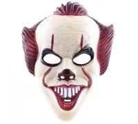 TK Gruppe Timo Klingler Máscara de terror LED azul - como de Purge con 3 efectos de luz, controlable, para Halloween como disfraz para hombres y mujeres (Payaso de terror)