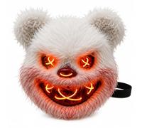 TK Gruppe Timo Klingler Máscara LED de Halloween estilo Purge, iluminación regulable y rostro luminoso - Disfraz para hombres y mujeres para Halloween y carnaval (selección de colores)