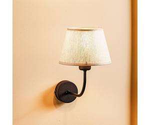 TK Lighting Aplique de pared Chicago con pantalla de lino
