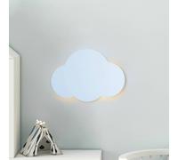 TK Lighting Aplique de pared Cloud, azul, acero, luz indirecta, 38 x 27 cm