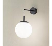 TK Lighting Aplique de pared Esme, blanco, altura 45 cm, cristal, esfera, E27