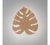 TK Lighting Aplique de pared Folah, madera clara, 40 x 35 cm, forma de hoja