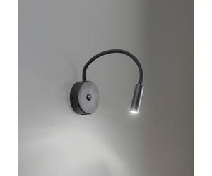 TK Lighting Aplique de pared Lagos USB, 27 cm, negro, lámpara de lectura, G9