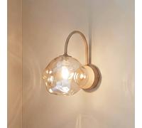 TK Lighting Aplique de pared Lava, beige, cristal, altura 21 cm, G9