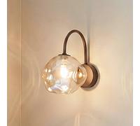 TK Lighting Aplique de pared Lava, marrón, cristal, altura 21 cm, G9