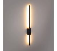 TK Lighting Aplique de pared LED Flash, negro, altura 79 cm, metal 1 luz