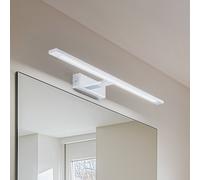 TK Lighting Aplique de pared LED Gallery, color cromo, metal anchura 62 cm IP44 EC:EPREL:1881306