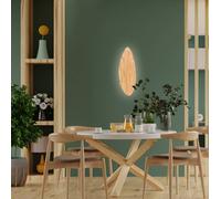 TK Lighting Aplique de pared Lehti, madera clara, 51 x 18 cm, forma de hoja