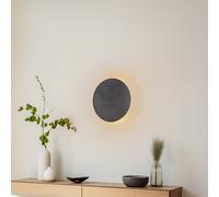 TK Lighting Aplique de pared Lunia New, negro, Ø 20 cm