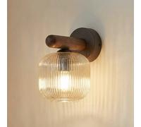 TK Lighting Aplique de pared Salvia, marrón/coñac, cristal, altura 20 cm, E14