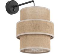 TK Lighting Calisto lámpara de pared 1x15 W negro-beige 5400
