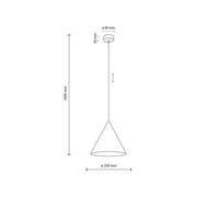 TK Lighting Cono lámpara colgante, blanco, Ø 25 cm, acero, 1 luz